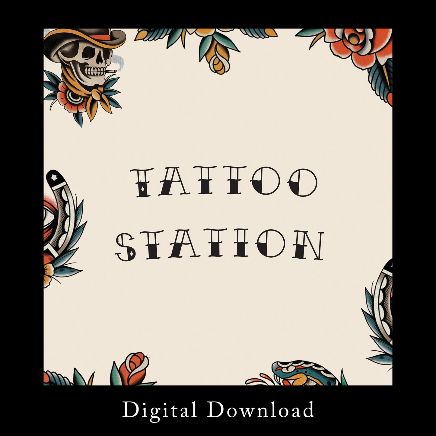 Tattoo station print out for alt wedding or party