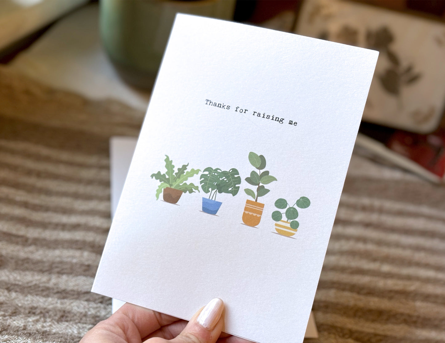 Thanks for Raising Me Potted Plants Mother's Day Card