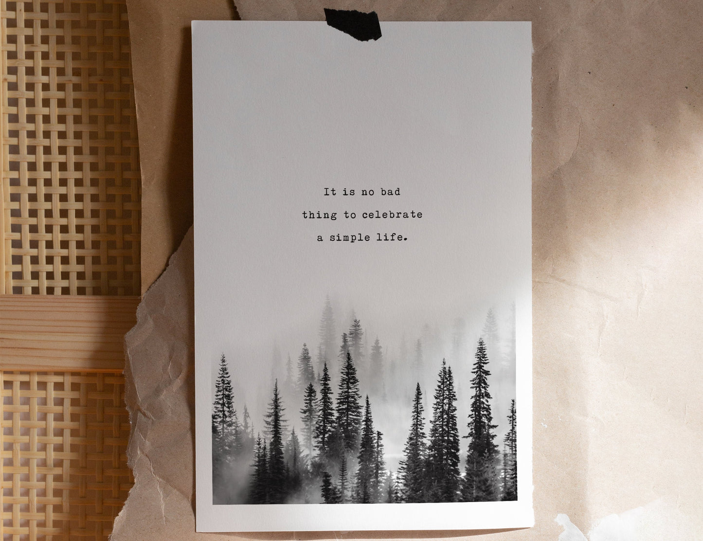 Quote print "It is no bad thing to celebrate a simple life"