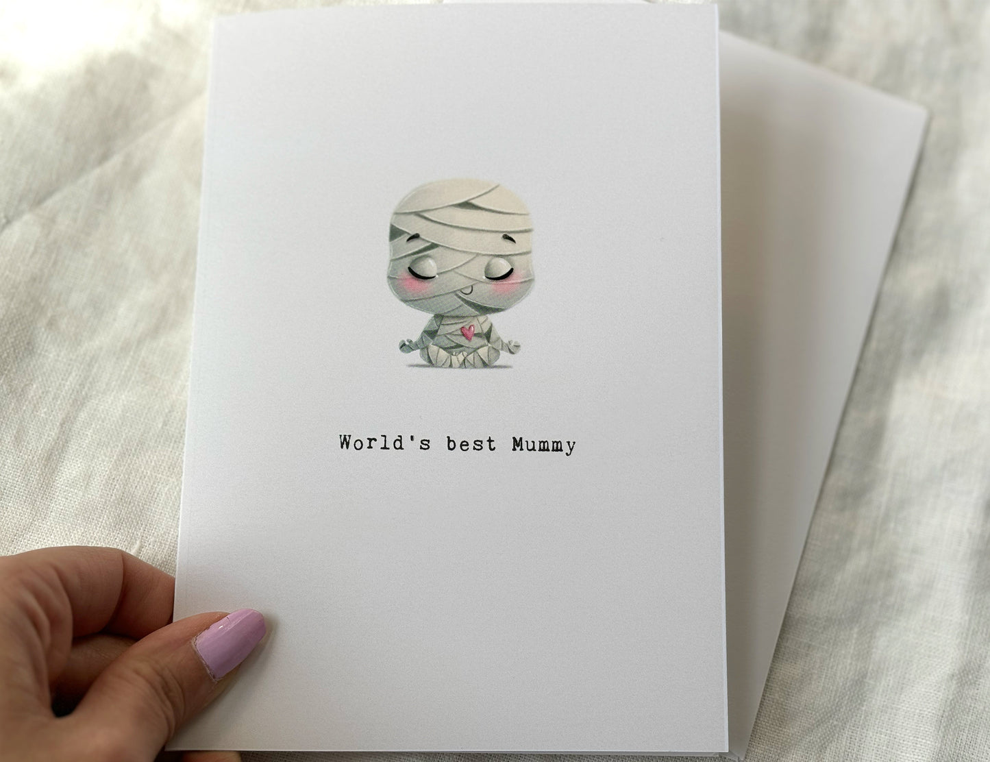 Mother's Day Card, World's Best Mummy, Cute Card for Mom