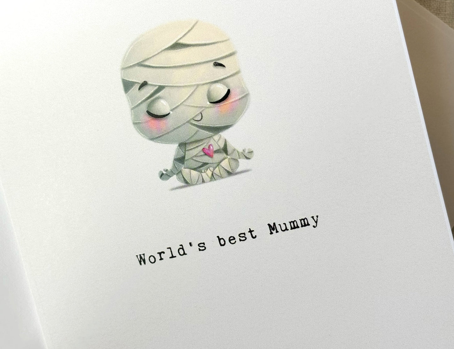 Mother's Day Card, World's Best Mummy, Cute Card for Mom